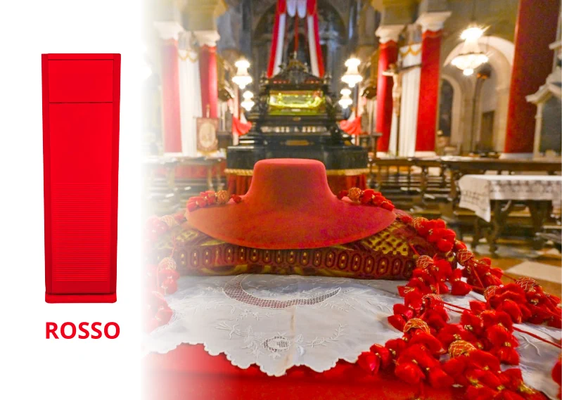 Condizionatore a colonna rosso