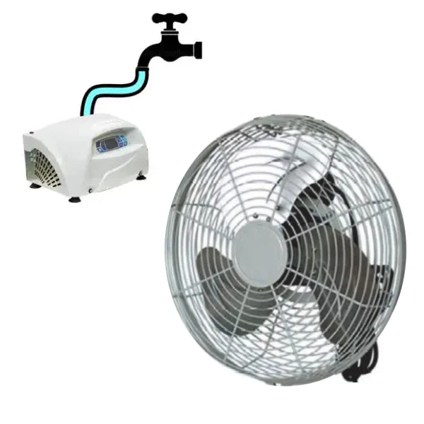 Ventilatori nebulizzanti su piantana fino a 100 m²